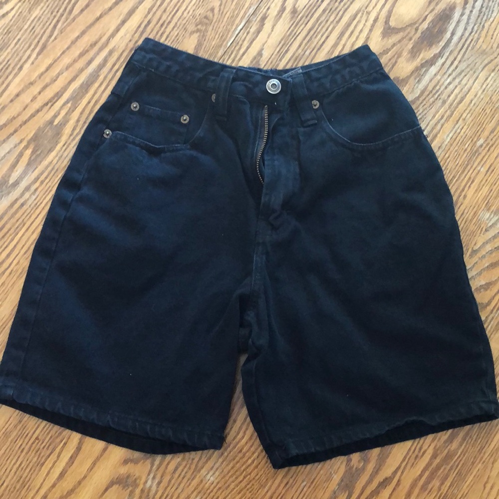 Vintage 1990s Unionbay Black Jean Shorts